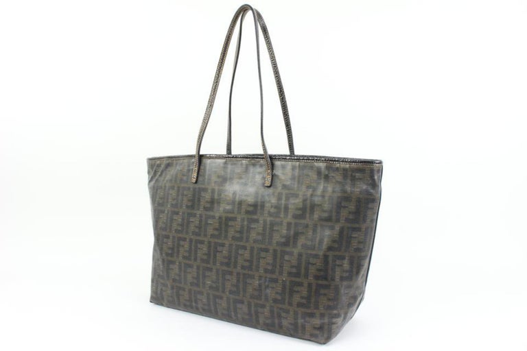 Fendi Brown Monogram FF Zucca Roll Tote Shopper Upcycle Ready 60f325s For  Sale at 1stDibs