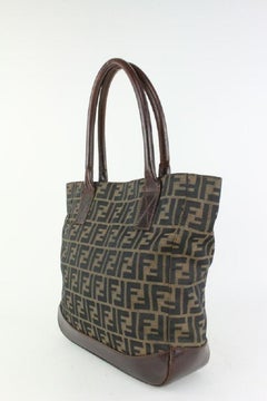 Fendi Brown Monogram FF Zucca Shopper Tote Bag 930ff23