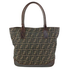 Vintage Fendi Brown Monogram FF Zucca Shopper Tote Bag 930ff23