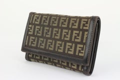 Fendi Brown Monogram FF Zucca Wallet 37f712s
