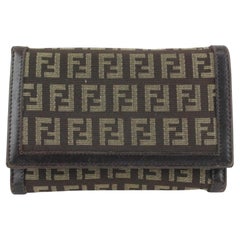 Fendi Brown Monogram FF Zucca Wallet 37f712s