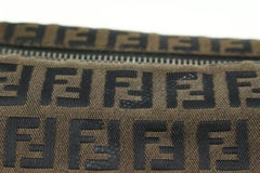 Fendi Brown Monogram FF Zucchino Pochette Shoulder Bag 13f37