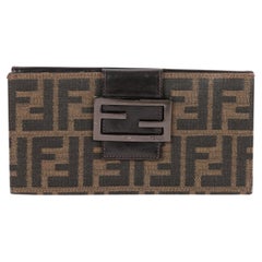Fendi Brown Monogram Leather Bi-Fold Wallet