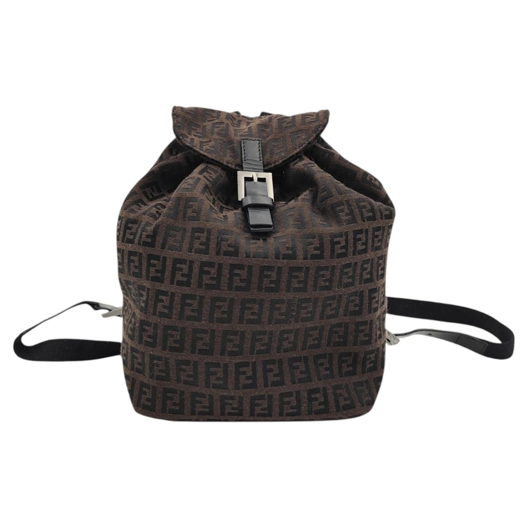 Fendi brown monogram mini backpack