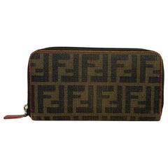 Fendi Brown Monogram-Print Leather Wallet