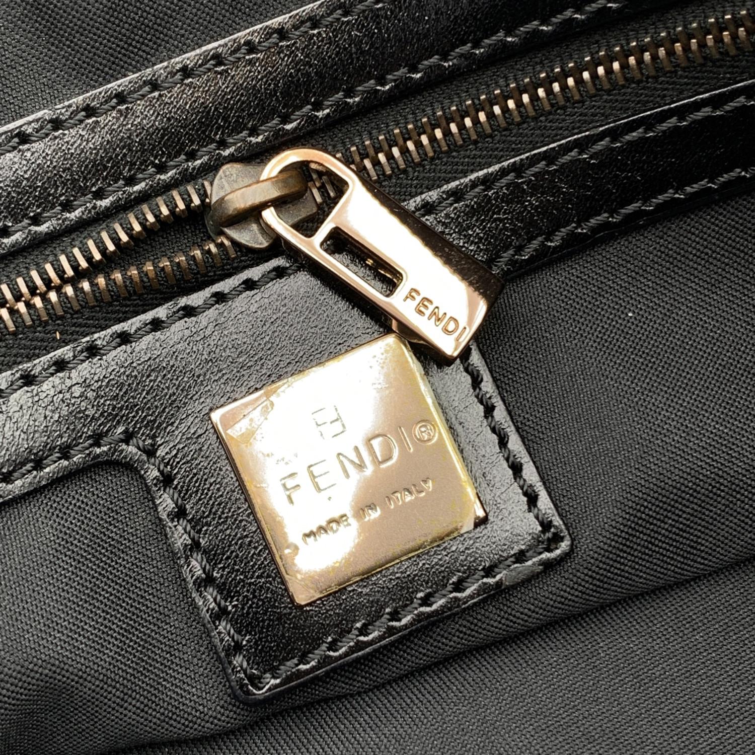 Fendi Brown Monogram Zucchino Canvas Bassotto East West Bag In Excellent Condition In Rome, Rome