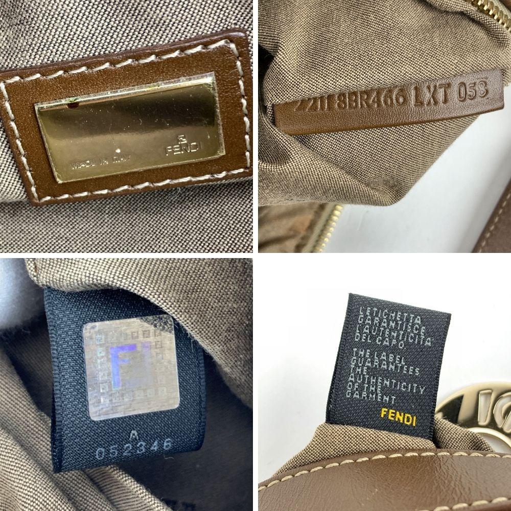 Fendi Brown Monogram Zucchino Canvas Hobo Shoulder Bag 1
