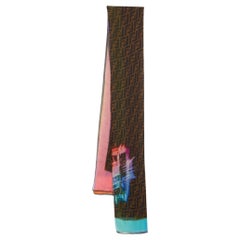 Fendi Brown/Multicolor FF Print Silk Stole