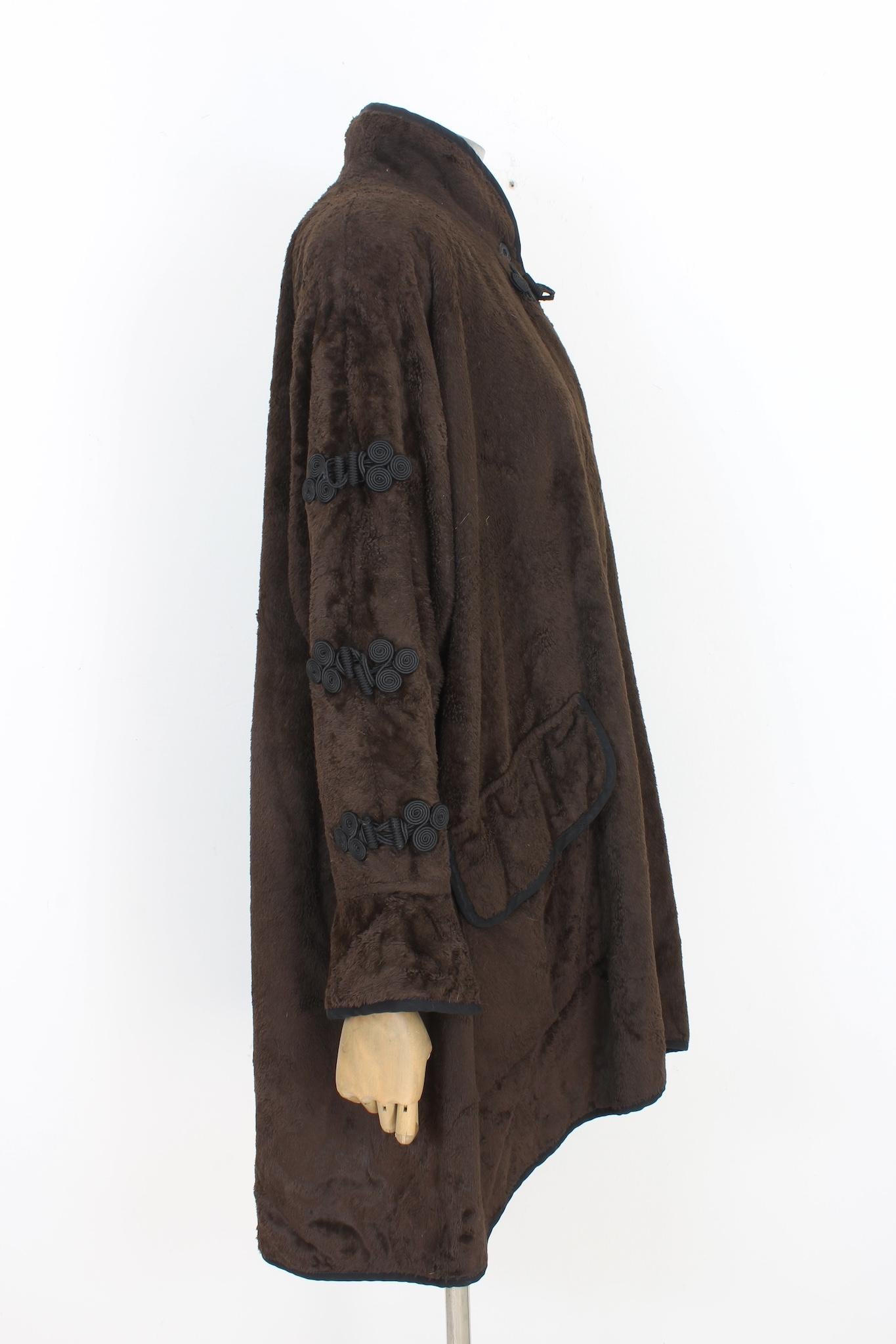 Fendi Brown Oversize Cape Coat Vintage 1980s In Excellent Condition In Brindisi, Bt