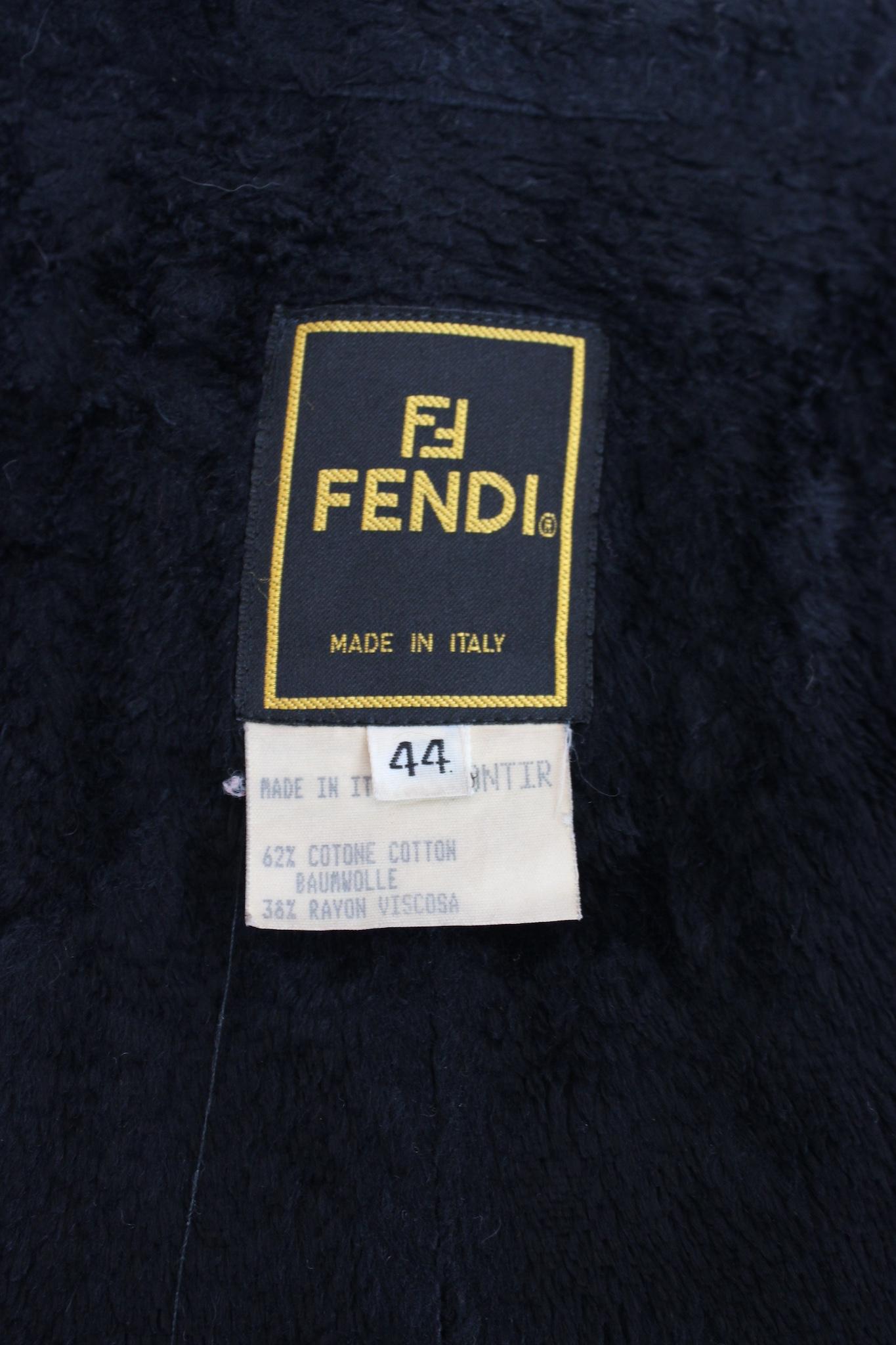 Fendi Brown Oversize Cape Coat Vintage 1980s 3