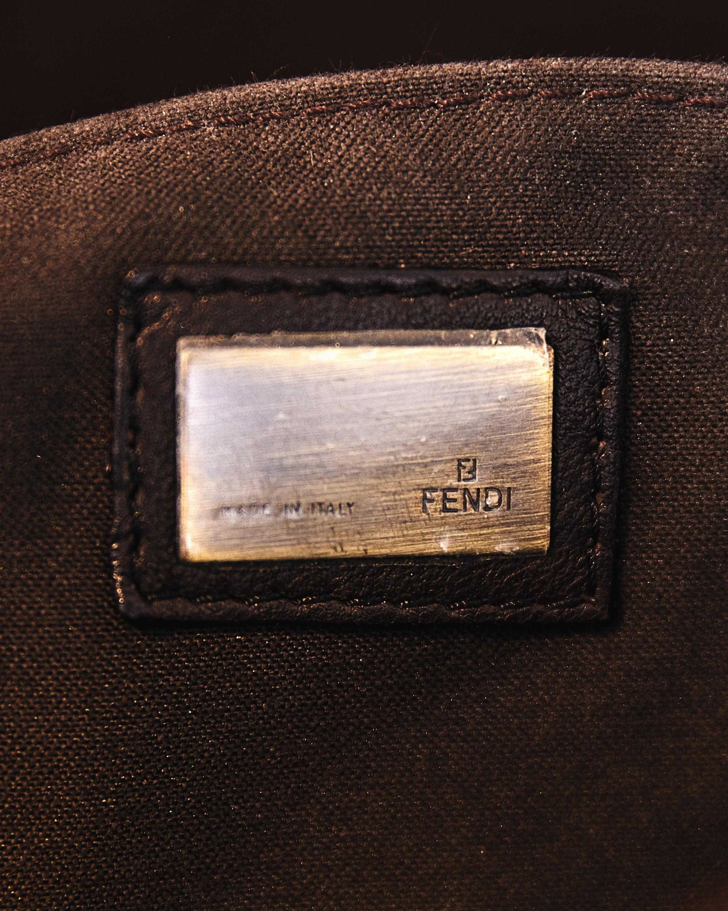 Fendi Brown Patent Leather Shoulder Bag 5
