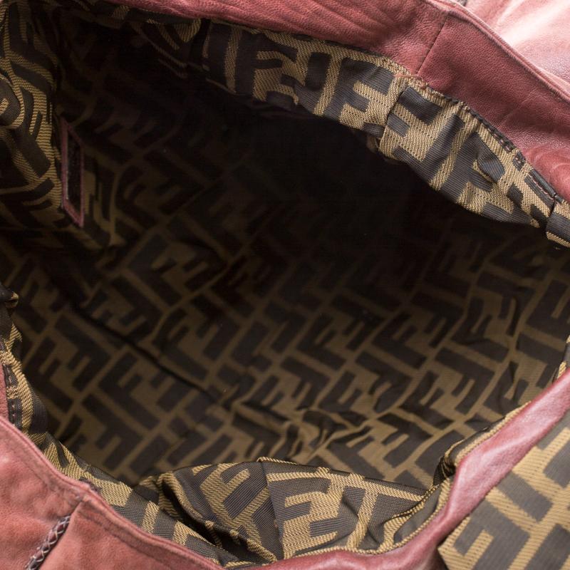 Fendi Brown Pebbled Leather Spy Bag 3