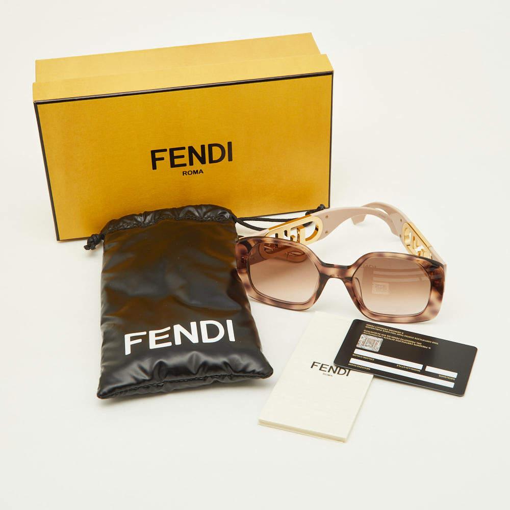 Fendi Brown & Pink/Brown FE40048U Oversized Sunglasses 1
