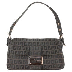 Fendi Brown Rose Gold Zucca Canvas Mama Baguette Mamma 1F1021