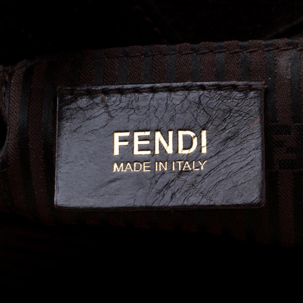 Fendi Brown Saffiano Leather 2Jours Tote 3