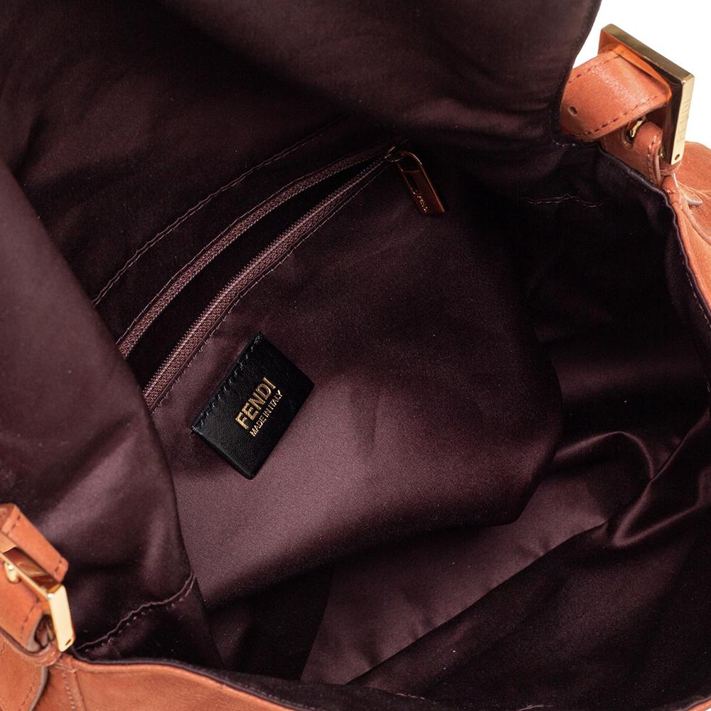 Fendi Brown Shimmer Leather Mama Forever Shoulder Bag 6