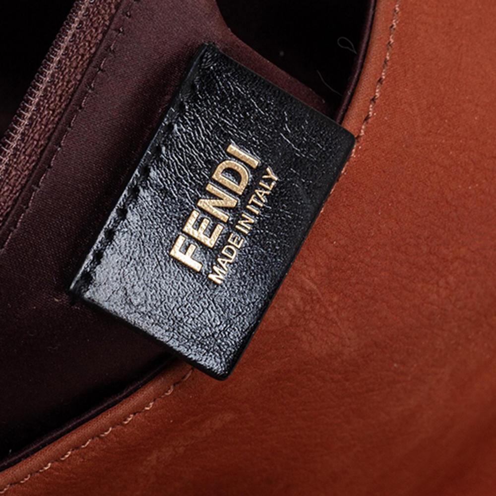 Fendi Brown Shimmer Leather Mama Forever Shoulder Bag 7