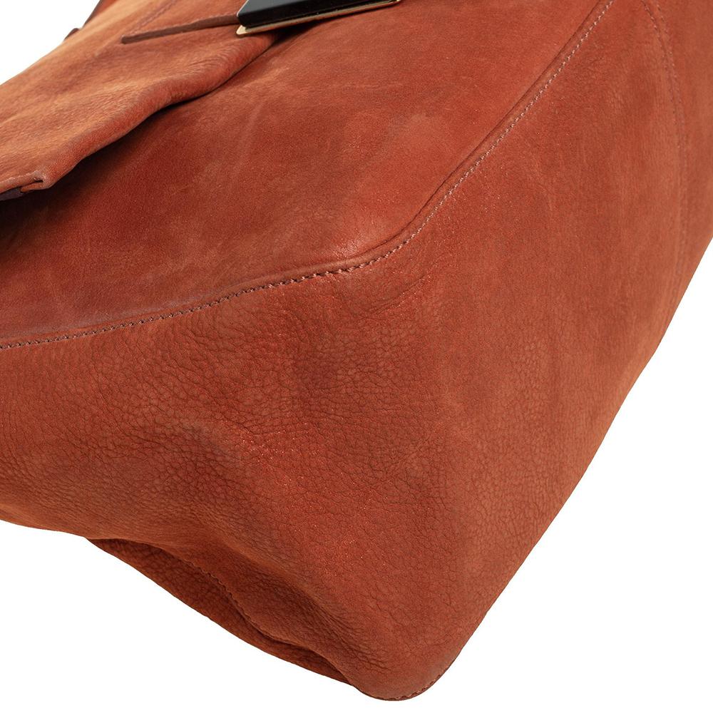 Fendi Brown Shimmer Leather Mama Forever Shoulder Bag 8