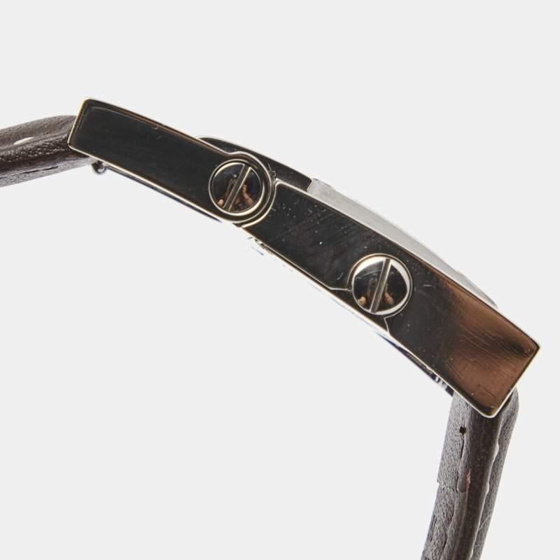 Fendi Brown Stainless Steel Leather Classic 5200G Women's Wristwatch 26 mm 4