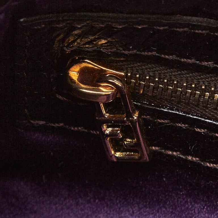 fendi brown suede baguette