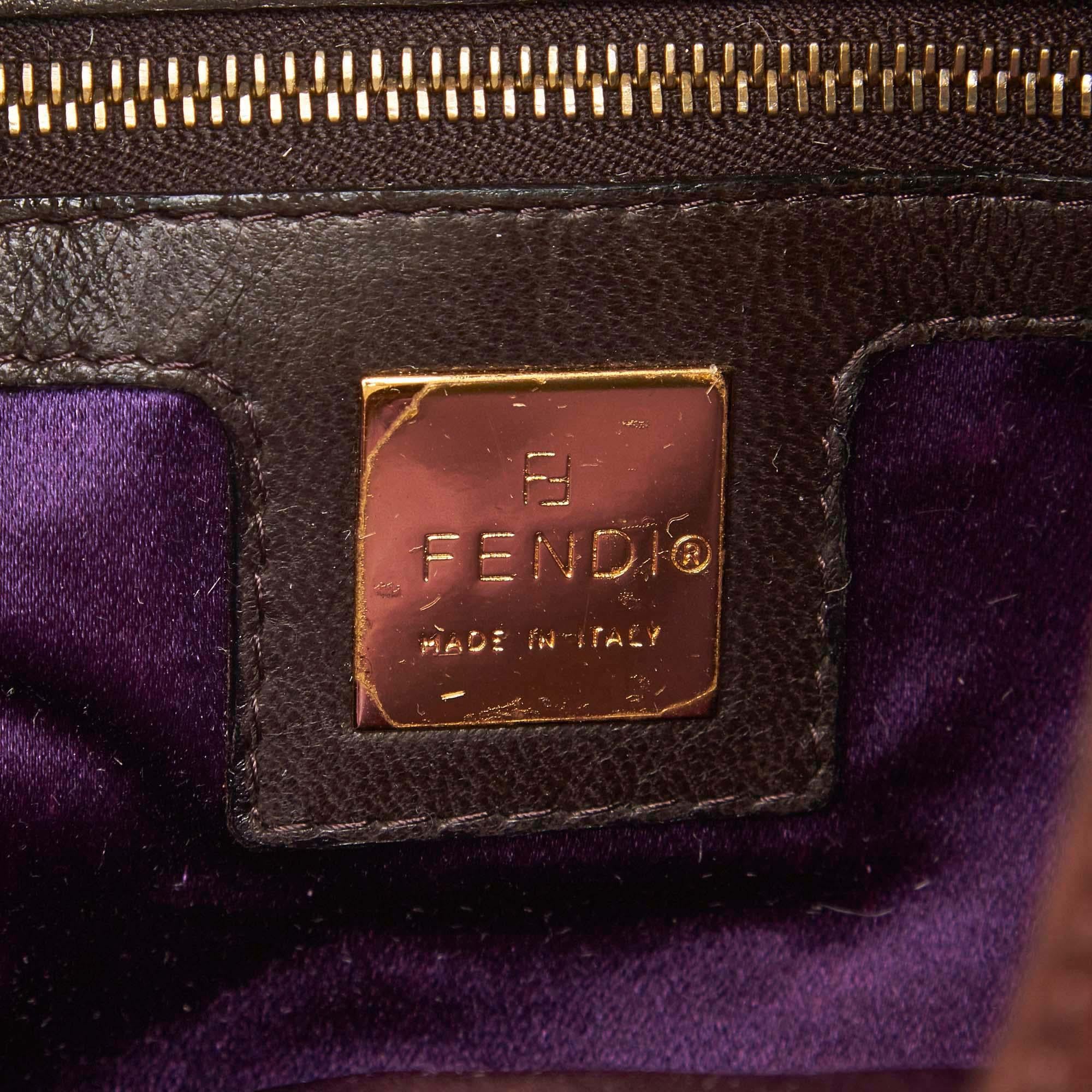 Fendi Brown Suede Hobo Bag In Good Condition For Sale In Orlando, FL