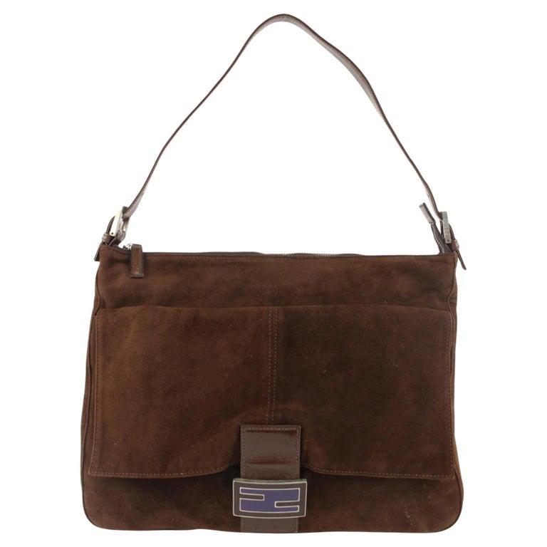 Fendi Brown Suede Mamma Forever Baguette 106f3 For Sale at 1stDibs