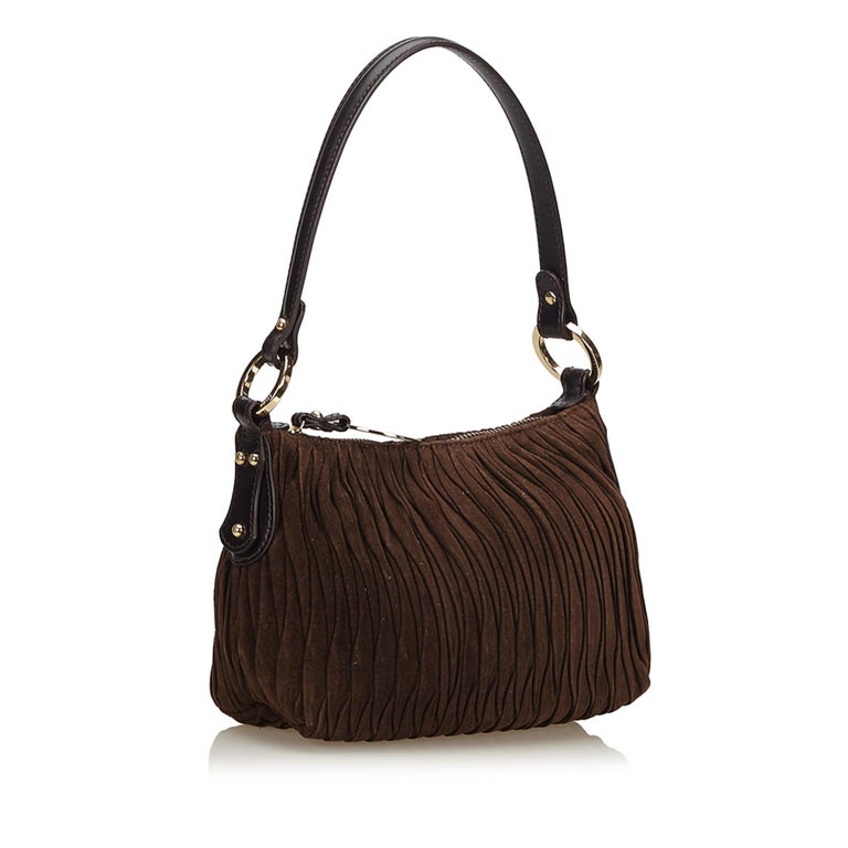 Fendi Brown Suede Shoulder Bag For Sale at 1stdibs