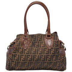 Fendi Brown/Tobacco Zucca Canvas Chef du Jour Satchel