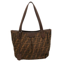 Fendi Zucca Canvas-Einkaufstasche in Braun/Tabak