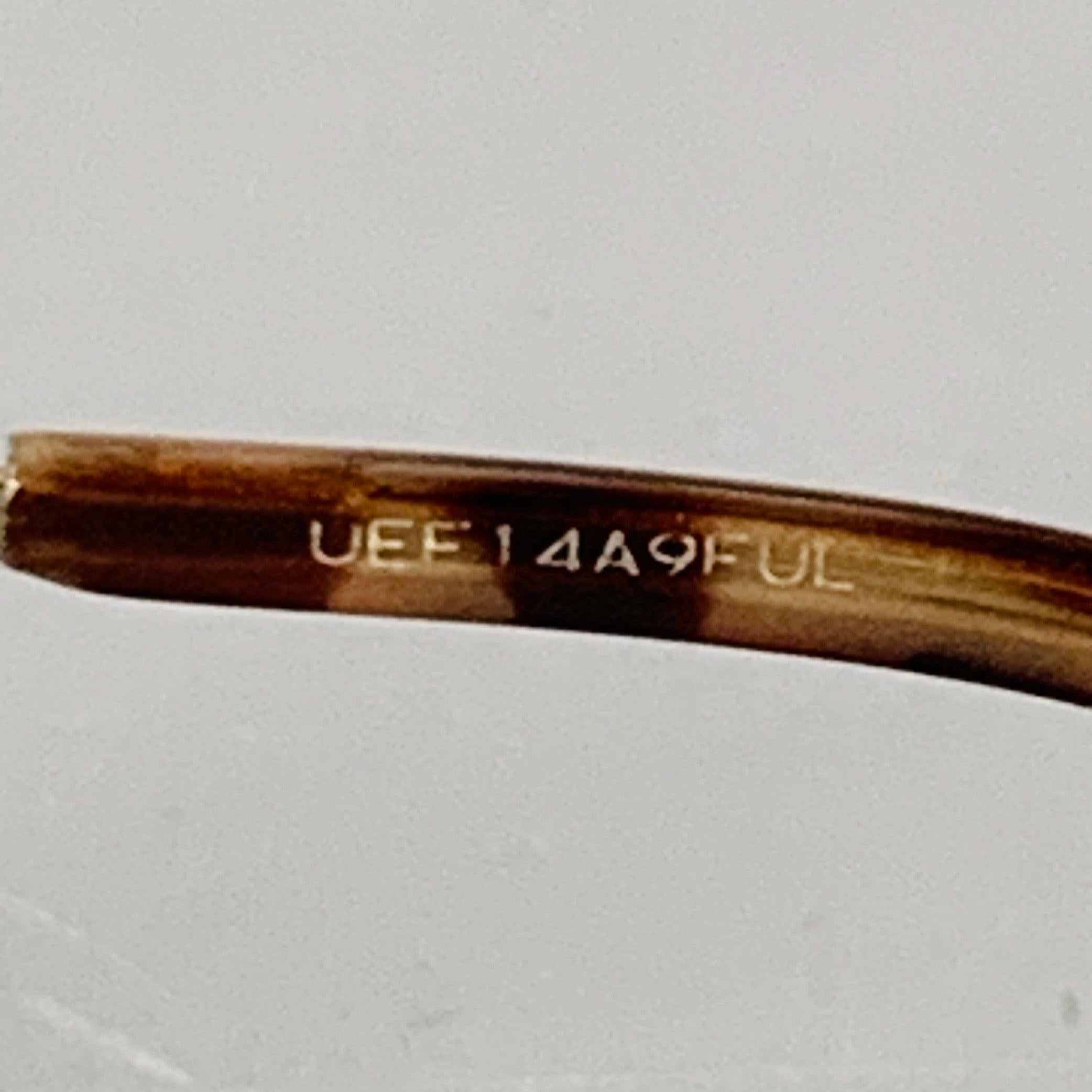 Occhiali da sole Aviator Fendi marrone tartarugato in vendita 2