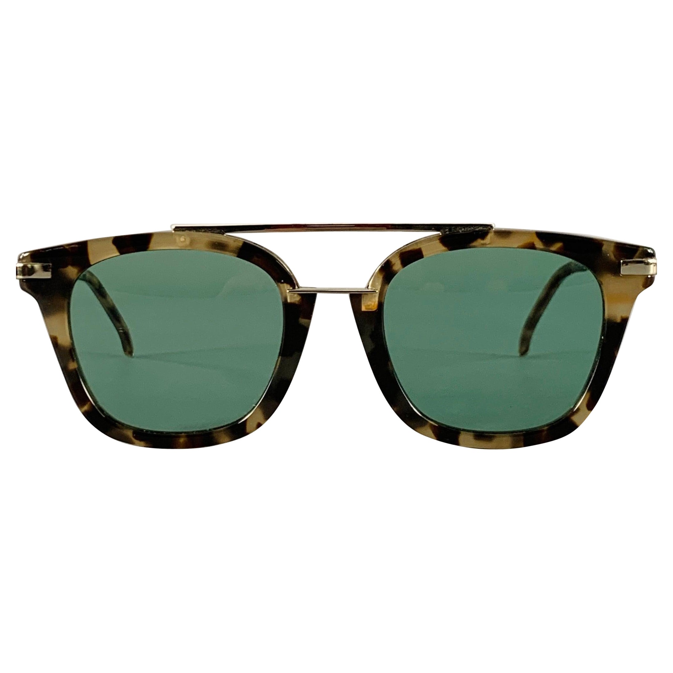 Occhiali da sole Aviator Fendi marrone tartarugato