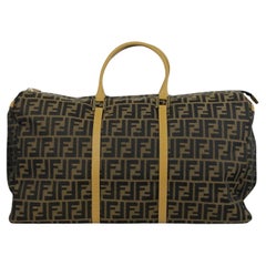 Fendi Brown Vintage Monogram Zucca Duffle Reisetasche