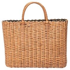 Fendi Brown Vintage Raffia Tote