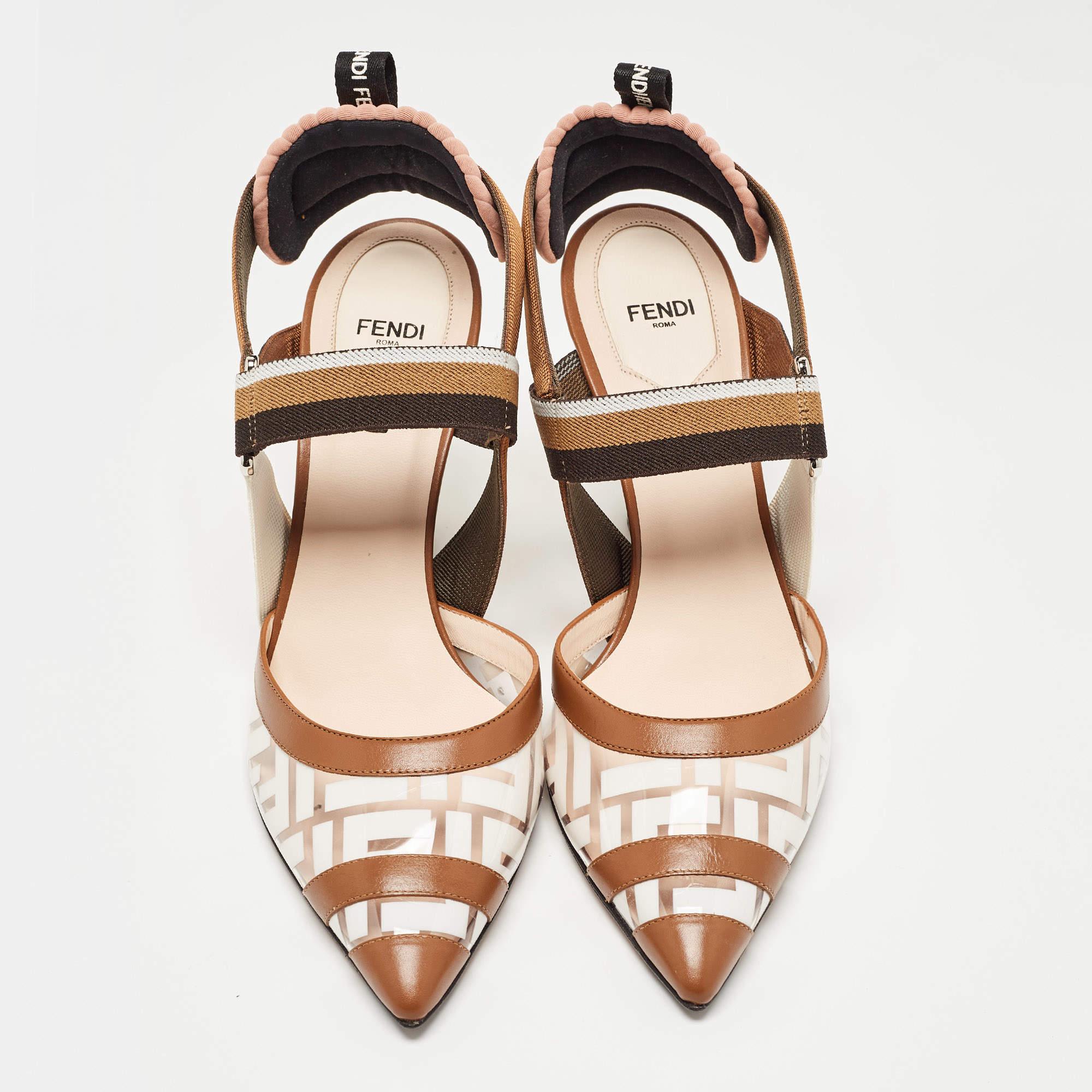 Wonderfully crafted shoes added with notable elements to fit well and pair perfectly with all your plans. Make these Fendi slingback pumps yours today!

Includes
Original Box