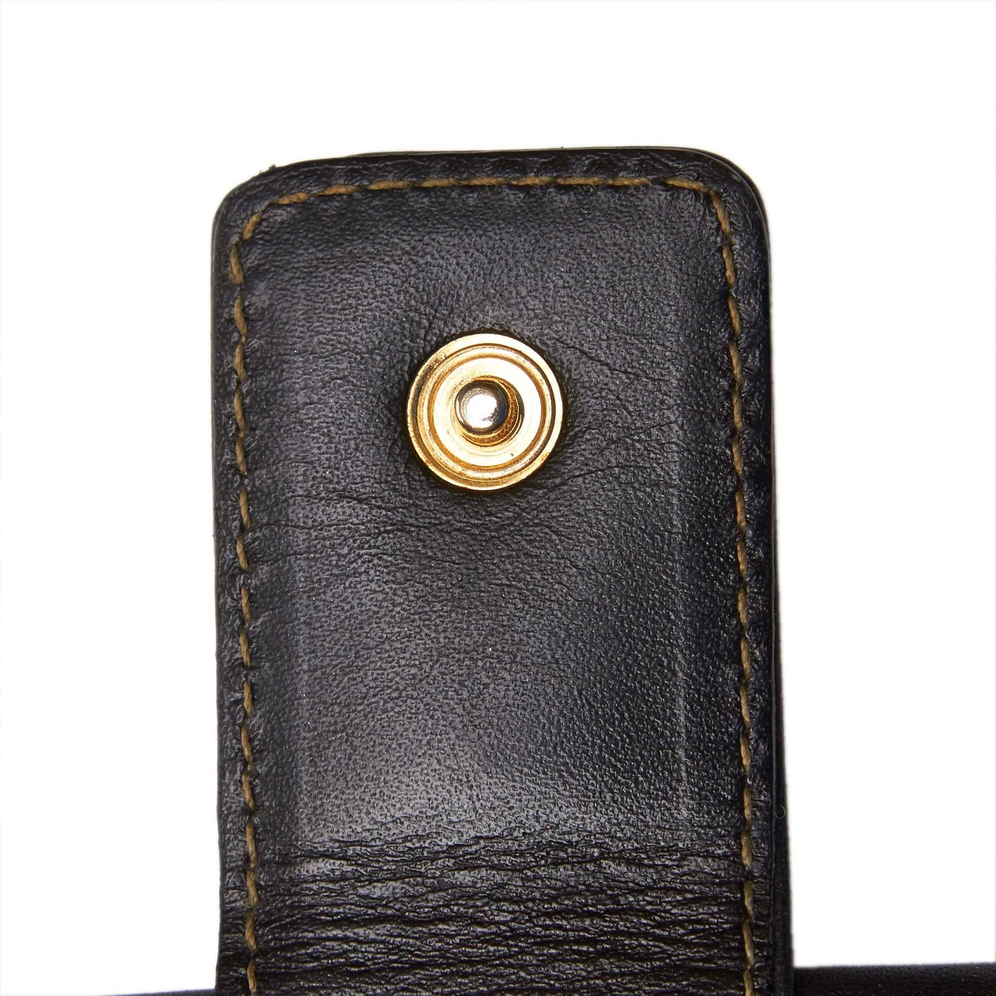 Fendi Brown  with Black PVC Plastic Pequin Long Wallet Italy w/ Box 4