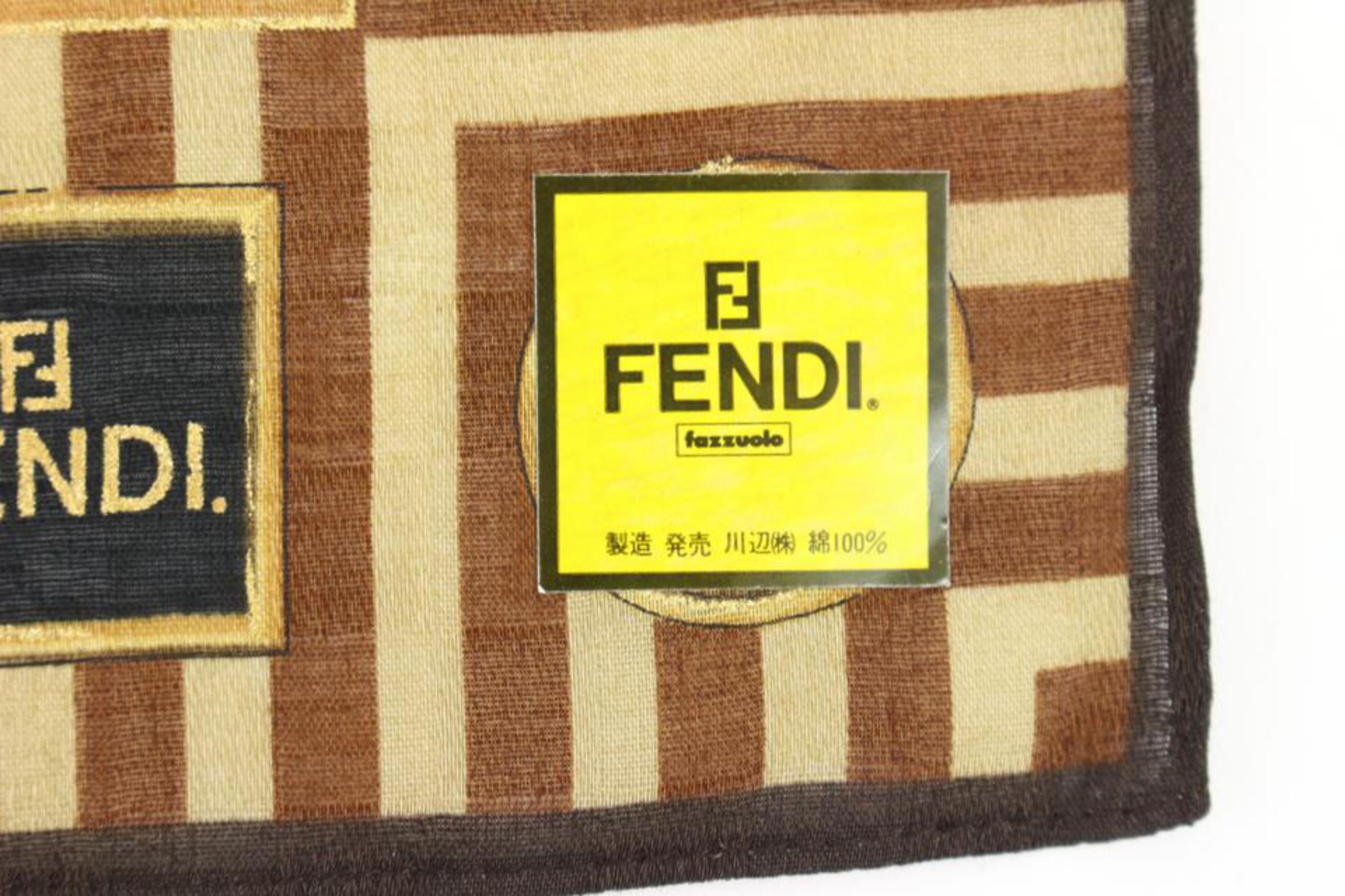 Fendi Brown x Black x Gold  FF Zucca Logo Scarf  2f815a For Sale 4