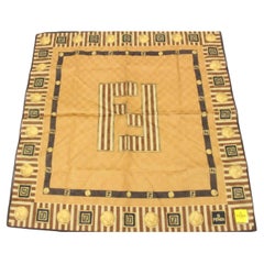 Fendi Brown x Black x Gold Scarf 118f39