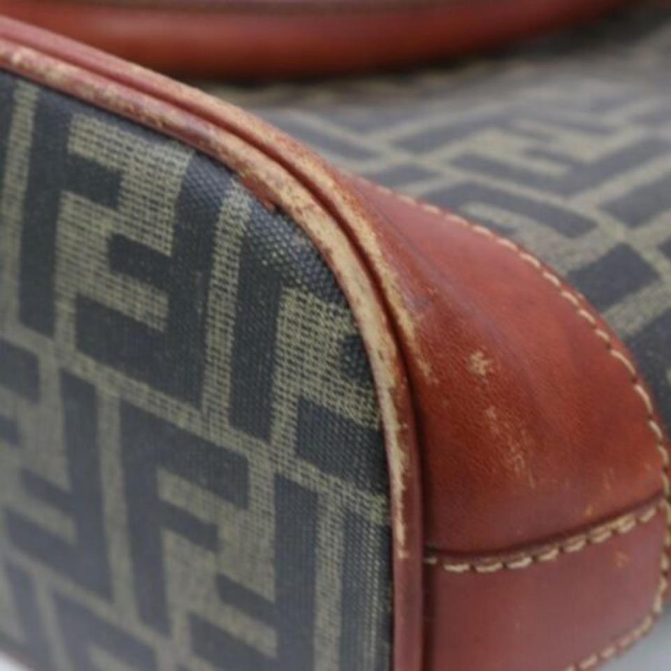 Fendi Brown Zucca Boston Dome Satchel Tobacco  858001 5