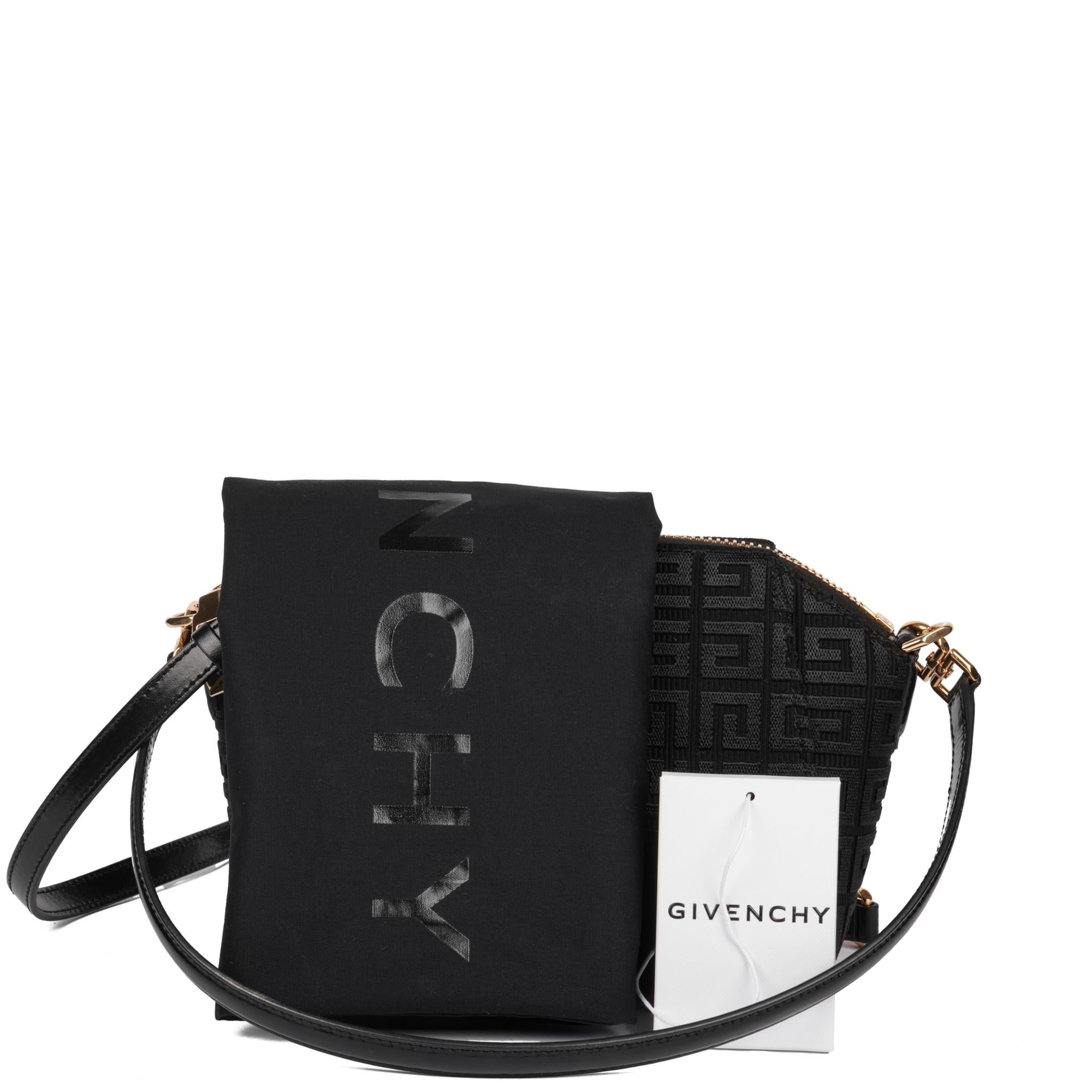 GIVENCHY Antigona XS Tasche aus schwarzem Segeltuch im Angebot 5