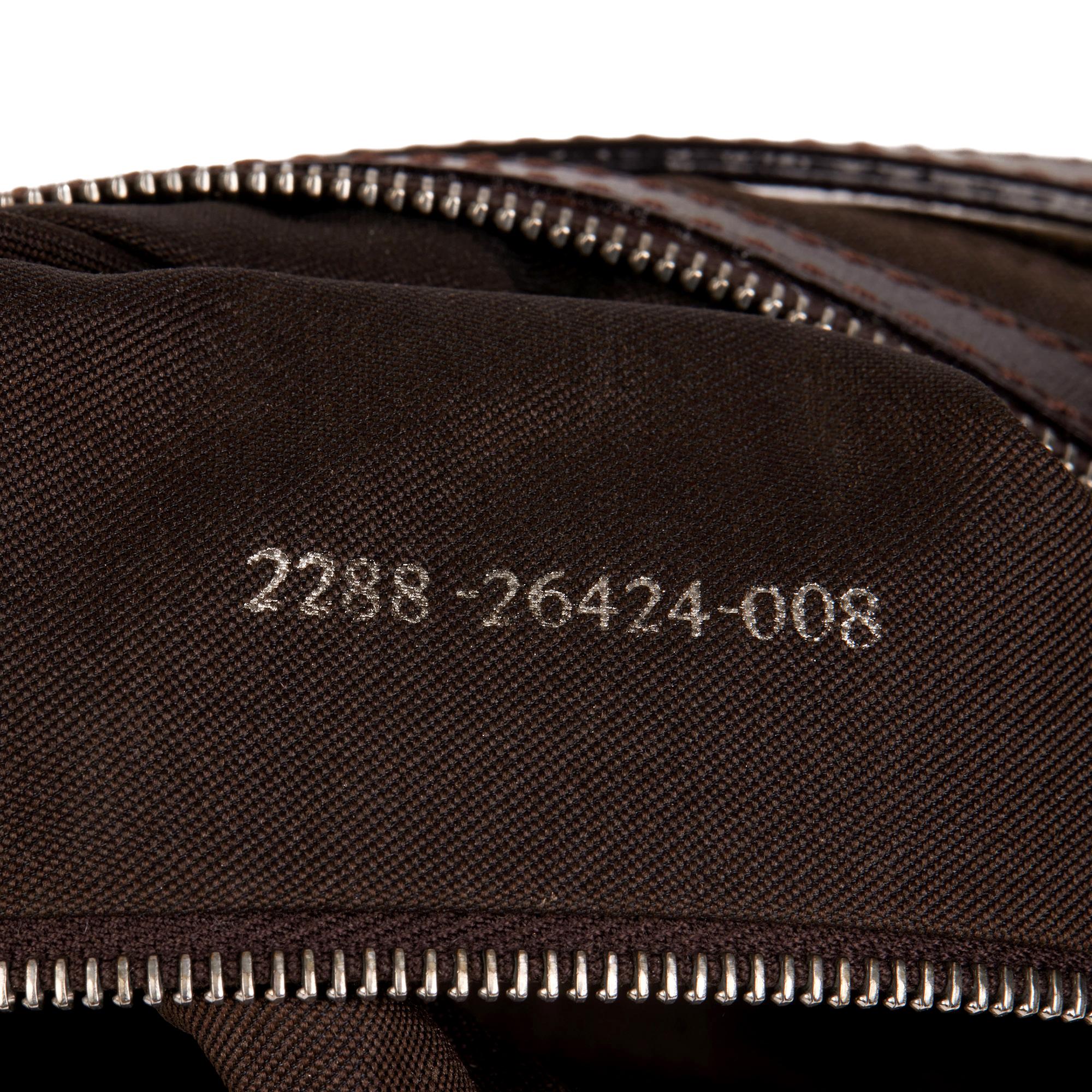 FENDI Brown Zucca Canvas & Calfskin Leather Vintage Baguette 6