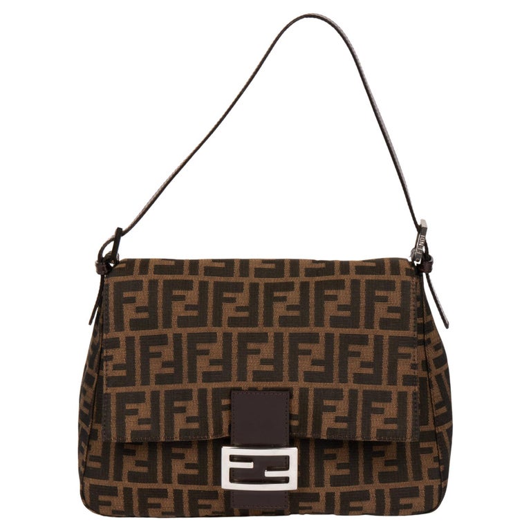 FENDI Brown Zucca Canvas and Calfskin Leather Vintage Mama Baguette at ...