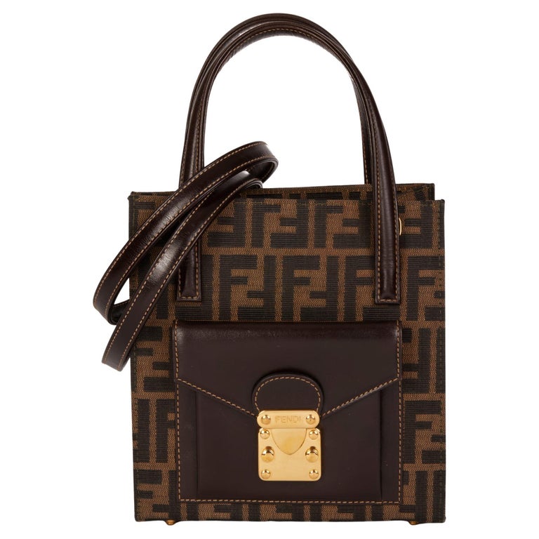 Fendi Brown Zucca Coated Canvas Handbag QBB04W0L0B015