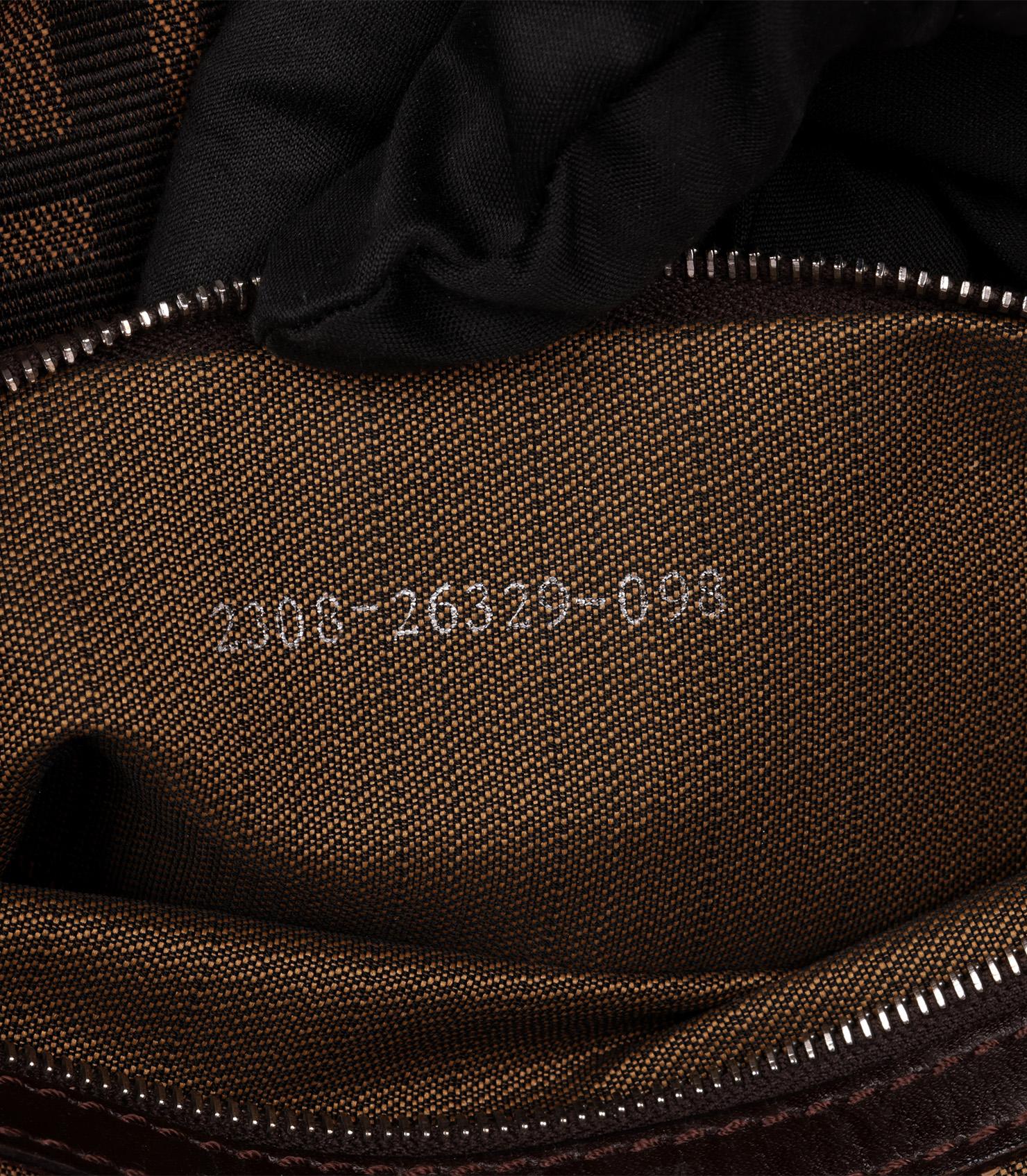 Fendi Brown Zucca Canvas & Calfskin Leather Vintage Small Tote 4