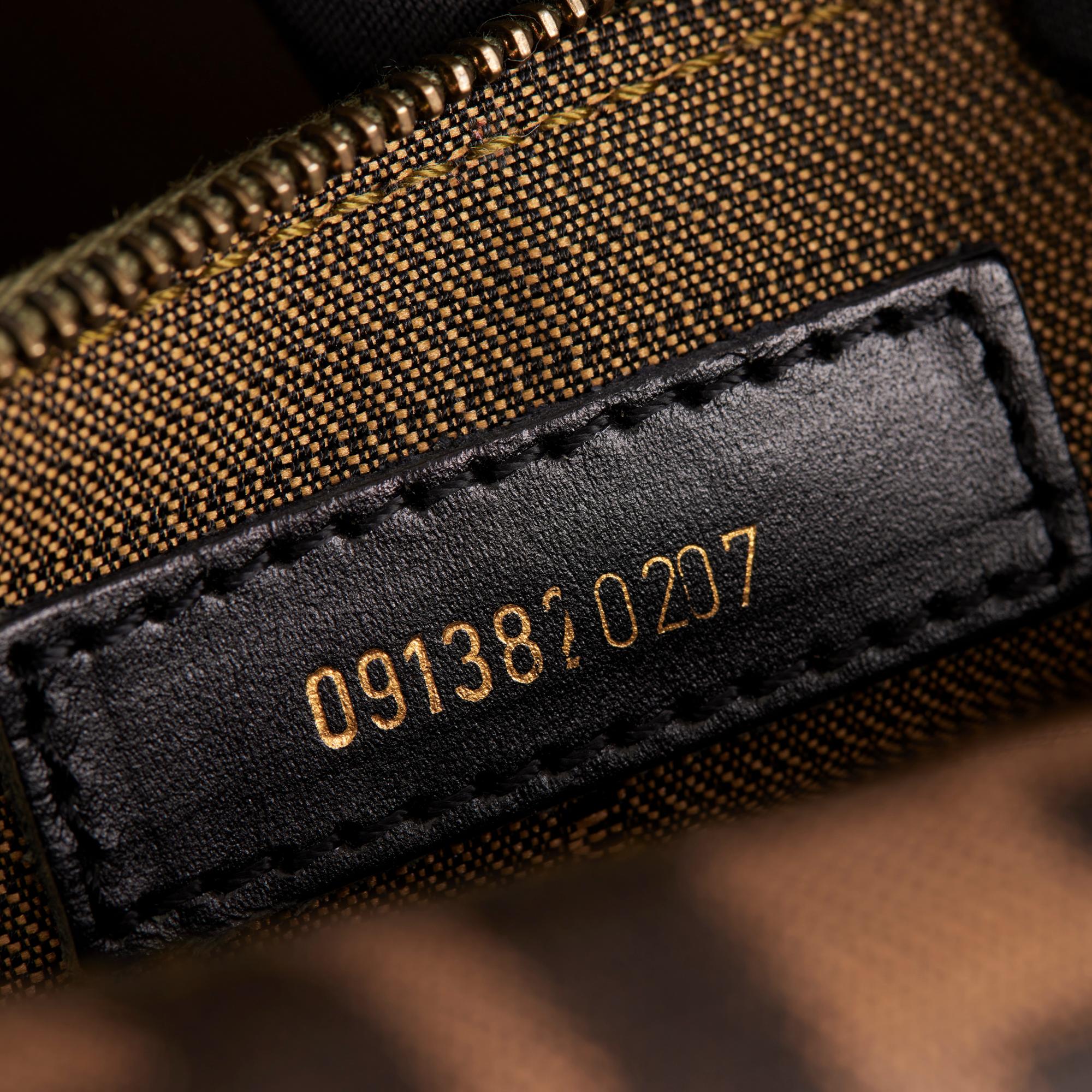 FENDI Brown Zucca Canvas & Calfskin Leather Vintage Top Handle Shoulder Bag 2