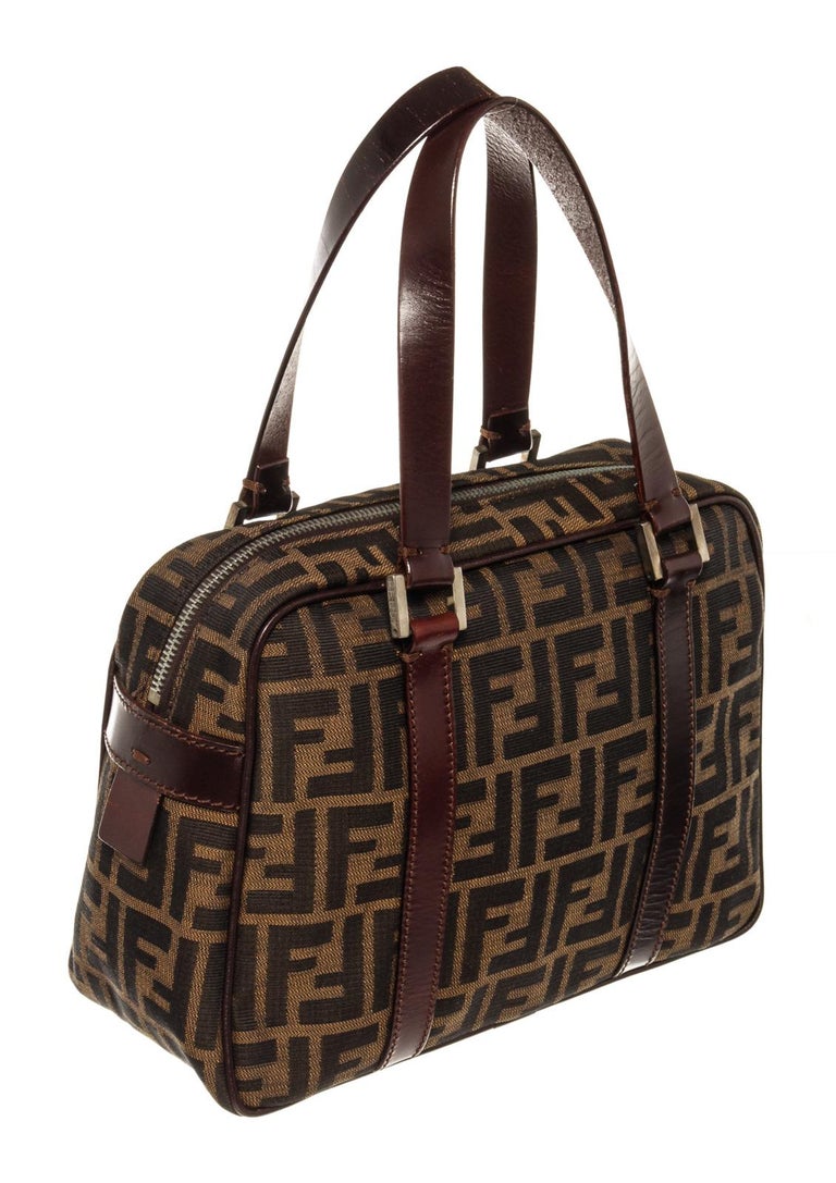 Fendi Zucca Brown Canvas Flat Pouch