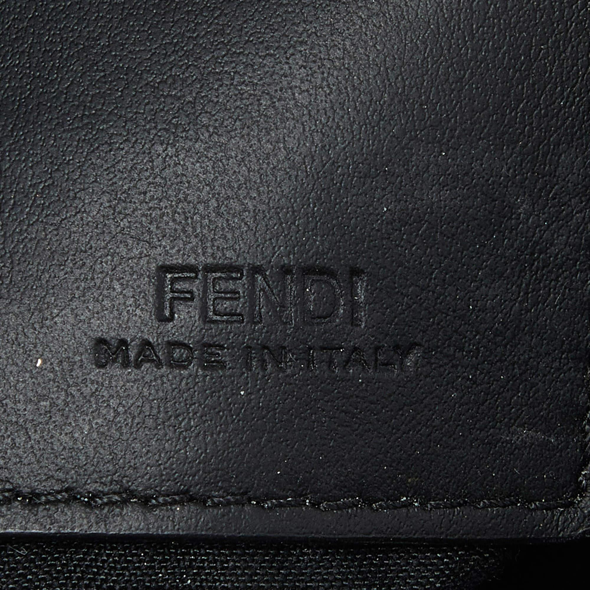 Fendi Brown Zucca Coated Canvas Zip Pouch 1