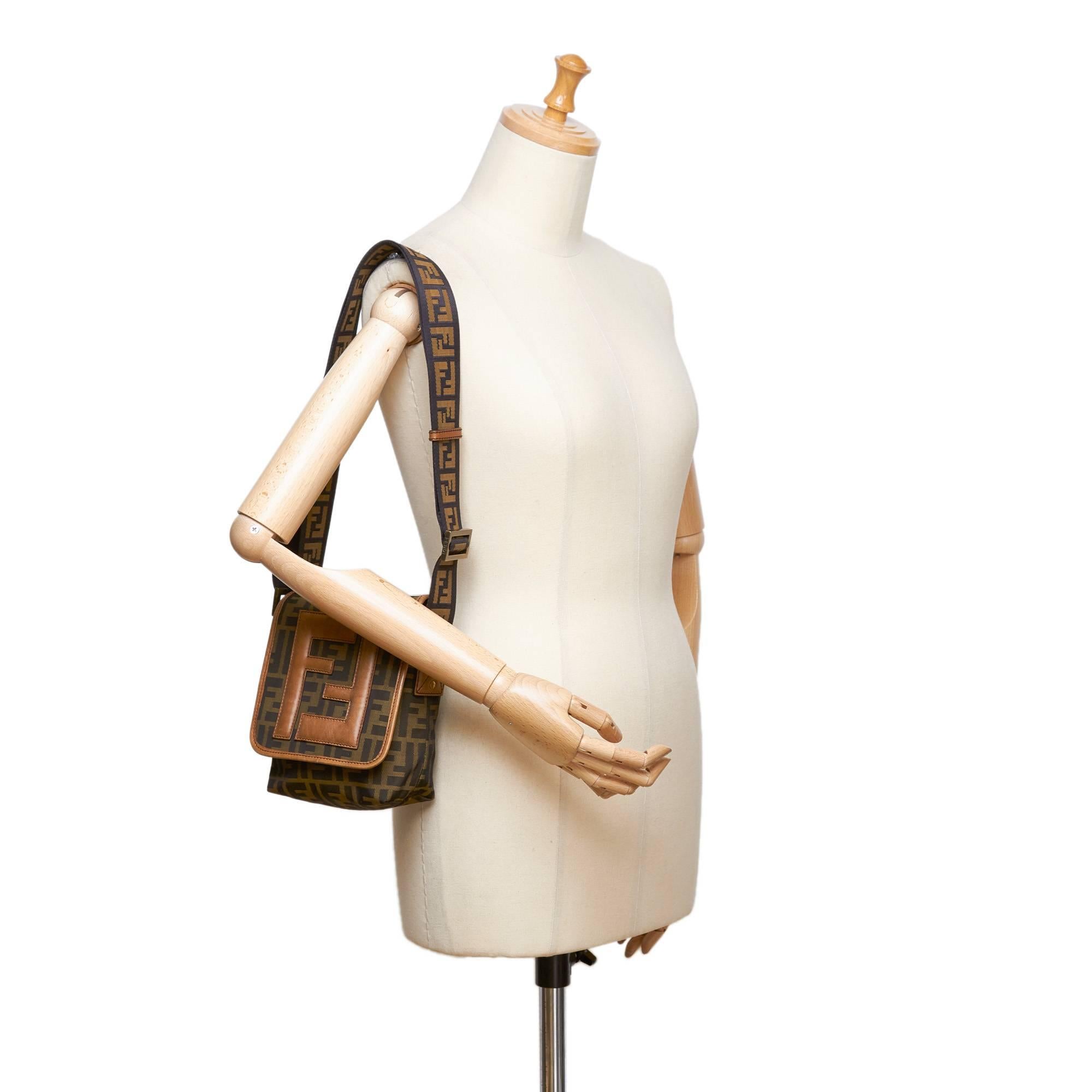 Fendi Brown Zucca Jacquard Shoulder Bag 3