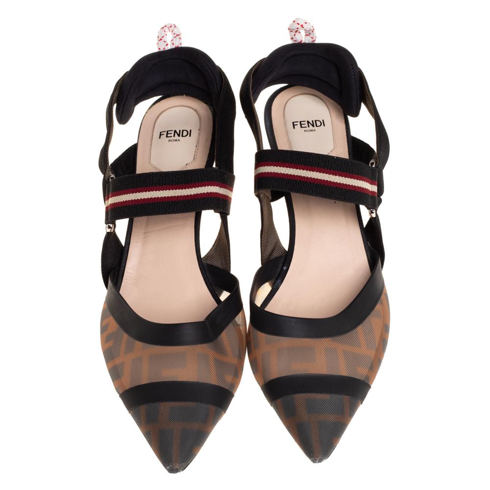 Sporty, feminine, these all-in-ones Fendi Colibri sandals were first introduced in their SS18 collection, and since then, they are loved by celebrities and influencers worldwide. Crafted from leather, nylon, and mesh, these sandals feature pointed