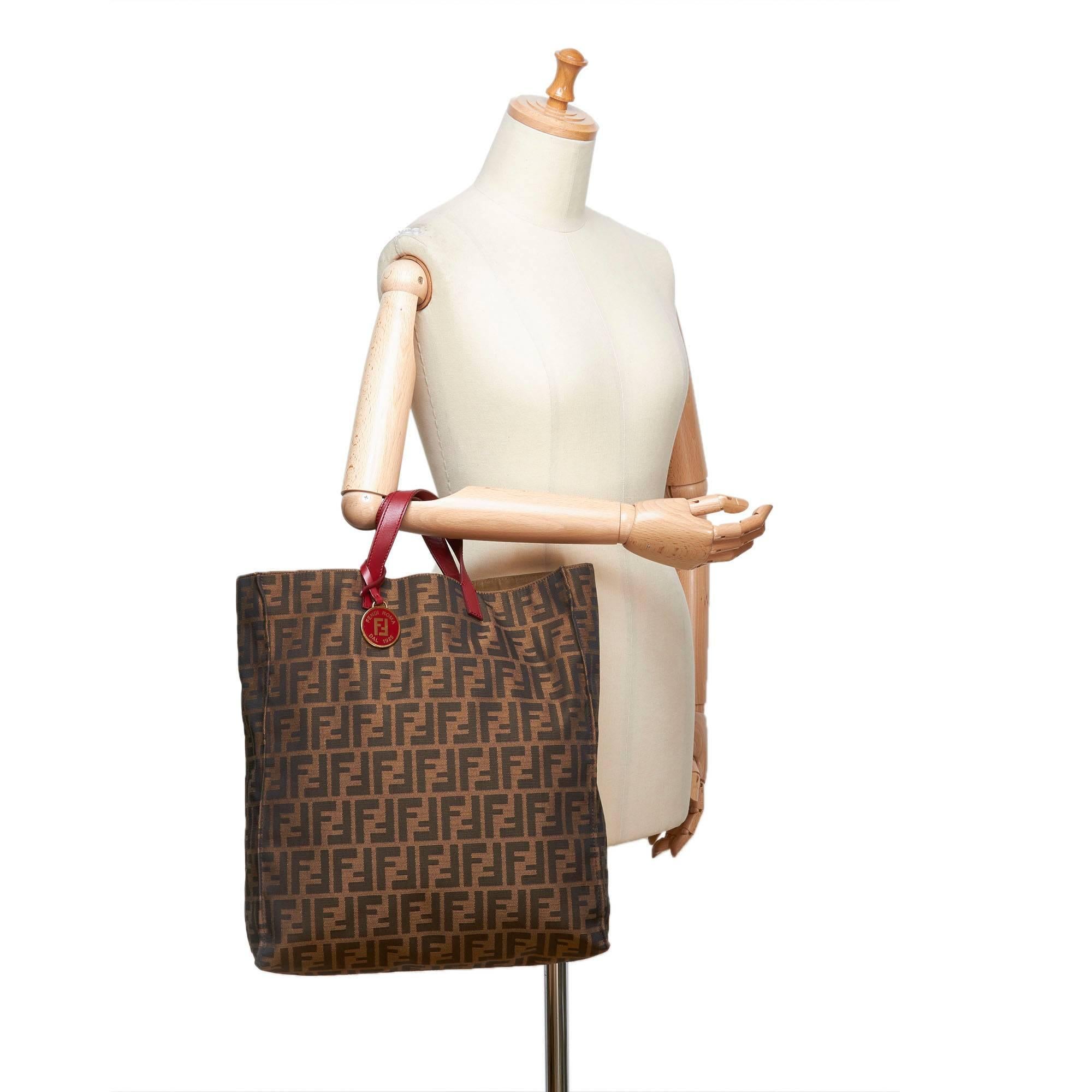Women's or Men's Fendi Brown Zucca Shopper Tote Bag