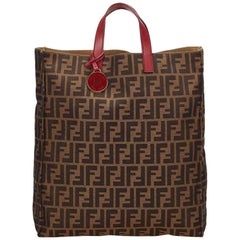 Fendi Brown Zucca Shopper Tote Bag